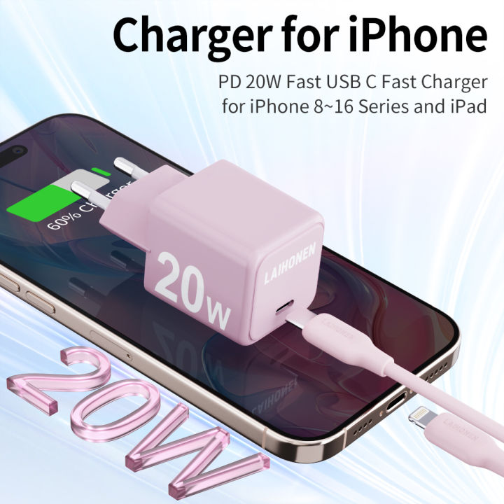 Pink%2020W%20USB%20C%20Europe%20Plug%20Adapter%20for%20iPhone%2014%2014%20Pro14%20Pro%20Max%2014%20Plus13%2012%2011%20XS%20XR%20X%20for%20Travel%20USBC%20Charger%20for%20Europe%20-%20Image%204