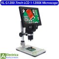 KL G1200 1-1200X Microscope Digital Portable 7" LCD Video Microscope 12MP for Soldering Electronic PCB Inspection Continuous Zoom by Electrica. 