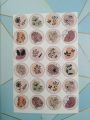 Journling Pack of 3 different colors circular UNCUT sticker sheets for journal and gifts (Uncut sheet). 