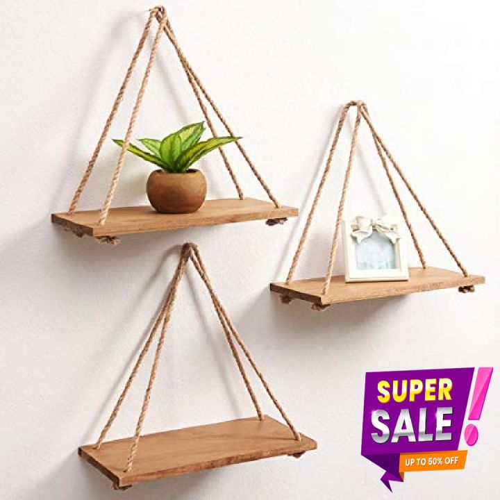 3 pcs Wall hanging Shelf Floating Hook Wall  Hanger Home Decore wall Decoration Items