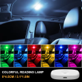 1PCS LED Touch Light Mini Wireless RGB Atmosphere Light USB Charging Auto Roof Ceiling Reading Lamp Car Interior Lighting 5V.
