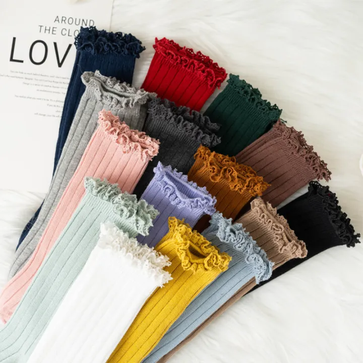 Ruffle%20Kids%20Knee%20High%20Socks%20Baby%20Girls%20Toddlers%20Long%20Soft%20Cotton%20Sock%20Lace%20Flower%20Children%20School%20Uniform%20Socks%20For%200-8%20Years%20-%20Image%207