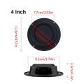 XIKCU Universal Woofer Radiator Bass Passive Speaker 2/3/4inch Low Frequency Loudspeaker Diaphragm Vibration Plate DIY. 