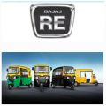 Bajaj RE Logo Sticker Three wheel. 