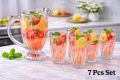 Delisoga 7 Pcs Glass Water Set, Premium Quality Glassware Water set in gift box 1pc of jug,and 6 pcs of glasses. 