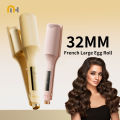32mm Hair Wave Curling Iron Professional French Egg Roll Hair Curler Corrugated Wavy Styler Fast Heating Volumizing Styling Tool. 