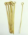 50 Pc golden colour Eye Head Pins findings for DIY Jewellry Making/ Jewellry making Accessories. 