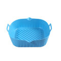 Silicone air fryer special tray food safety reusable square barbecue mat baking tray oven baking mold plate suitable for kitchen. 