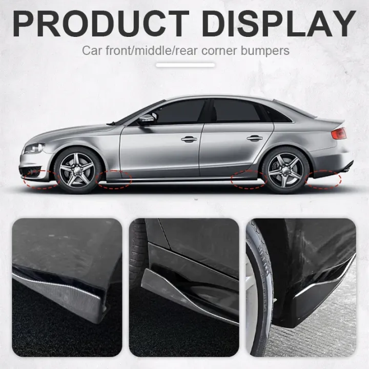 1%20Pair%20Universal%20Black/Car%20Carbon%20Fiber%20Screen%20Car%20Bumper%20Spoiler%20Front%20Lip%20Anti-Collision%20For%20BMW%20Mercedes-Benz%20Toyota%20Audi%20-%20Image%204