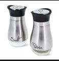 Salt and pepper shakers 1 pcs, 4inch high grade stainless steel salt and pepper shakers. 