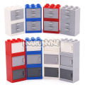 MARUMINE MOC City Street View Building Blocks Accessories 10PCS Cabinet Drawer Brick Model Parts Compatible with 92410 4533 4536. 