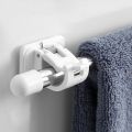 1 pair Adjustable Curtain Rod Clip Self Adhesive Clamp Hook Curtain Rod Holder Wall Bracket Holder Nail-Free Wall Hanging Clip. 