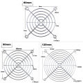 5 Pcs SilverCooling Fan Grill Metal Finger Guard Protector For 120mm 90mm 80mm Case Fans. 