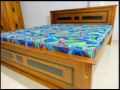 Teak Box Bed with Arpico double layer matrress   72x48  (6x4). 