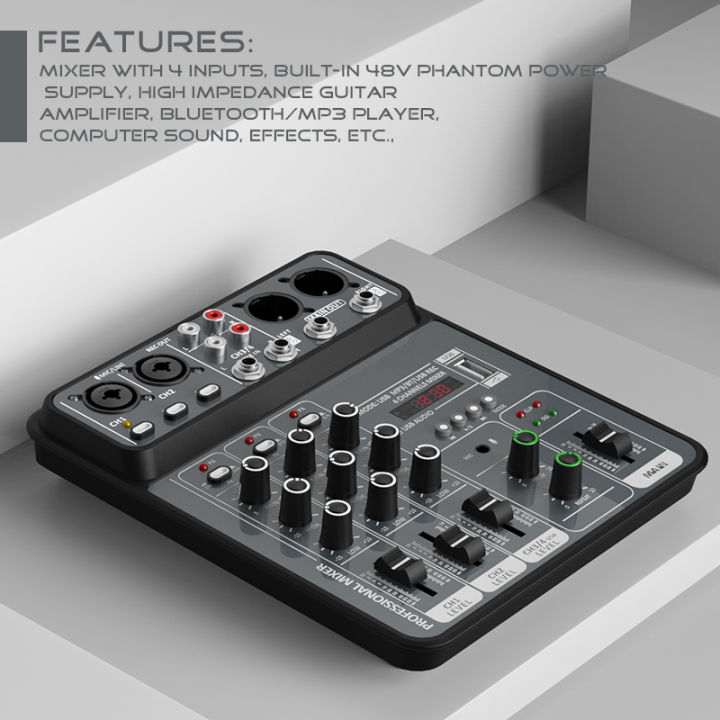 4%20Channel%20Audio%20Mixer%2048V%20Phantom%20Power%20USB%20Studio%20Sound%20Mixers%20Bluetooth%20DJ%20Console%20Mixing%20for%20Karaok%20-%20Image%204