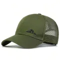 Unisex Mountain Range Embroidery Baseball Net Caps Spring and Summer Outdoor Adjustable Casual Hats Sunscreen Hat. 