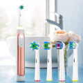 4pack Toothbrush Heads Compatible with Most Oral B Electric Toothbrushes, Pack of 4 Replacement Toothbrush Head,White.