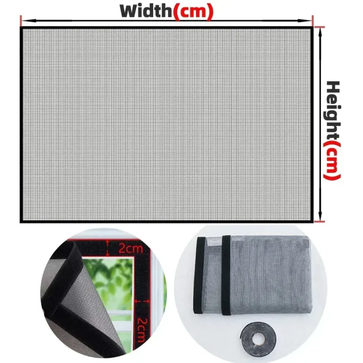 Customizable%20Size%20Mosquito%20Screen%20Anti-Insect%20Reusable%20Mosquito%20Nets%20Self-adhesive%20Black%20Anti-mosquito%20Window%20Screen%20for%20windows%20-%20Image%202