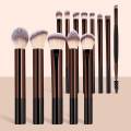 13PCS Makeup Brush Set Foundation Concealer Powder Eyeshadow Blush Brush Kabuki Blending Cosmetic Beauty Tool for Face. 