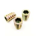 10/20pcs Metal Embedded Insert Nut E-Nut M4 M5 M6 M8 Hexagon Hex Socket Allen Head for Wood Furniture Inside and Outside Thread. 