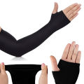 1 Pair Arm Sleeves Bicycle Sleeves Uv Protection for Men Women Black. 