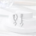 Original 925 Sterling Silver Exquisite Knotted Hoop Earrings Sparkling CZ Zircon Earrings For Women Fine Birthday Jewelry Gifts. 