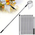 Stainless Steel Splicing Rod Fruit Picker 1.6/2.4/3.2/4M Telescopic Pole High Tree Orchard Picking Tool For Farm Garden Supplies. 