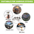 8pcs/Set Camping Cookware Mess Kit Stainless Steel Cooking Pot and Pan Set with Plates Cups for Outdoor Hiking Backpacking. 