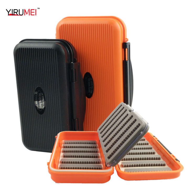 Waterproof Fly Fishing Box Black Tackle Lure Bait Fish hook Box ABS Plastic Fishing Accessory Tool Storage Box For fishing goods