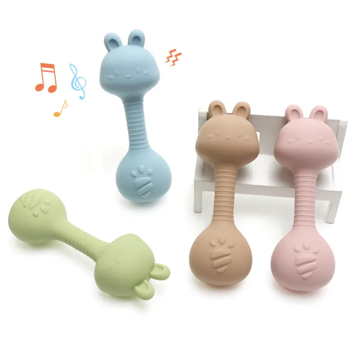 Food-Grade%20Baby%20Bunny%20Silicone%20Rattle%20Teether%20%E2%80%93%20Dumbbell%20Shape%20for%20Easy%20Grip,%20Handheld%20Toy%20for%20Infants%20-%20Image%204