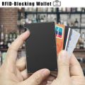 New Slim Fashion RFID Protection Card Holder Men Women Aluminum Wallet Elasticity Back Pouch ID Credit Case Unisex Travel Purse. 