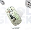 Wireless Bluetooth Transparent Mouse, Tri-Mode (BT5.1+ BT5.1+ 2.4GHz) Type C Rechargeable Mouse Silent Ultra Thin 4 DPI Adjustable.