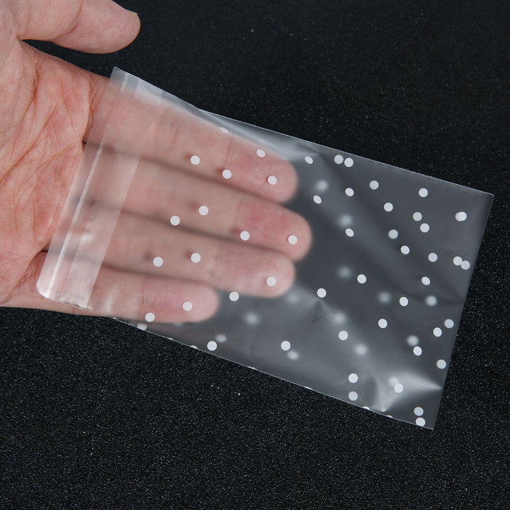 100pcs/lot%20Self%20Sealing%20Gift%20Bag%20White%20Polka%20Dot%20Transparent%20Packaging%20Bags%20Frosted%20Dot%20Pattern%20Bag%20For%20Jewelry%20Cookie%20Storage%20-%20Image%205