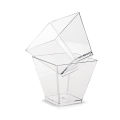 50pcs Plastic Dessert Cup Kitchen Decor Square Mini Dessert Cups with Spoon Set Reusable Accessories for Jelly Mousse Ice Cream. 