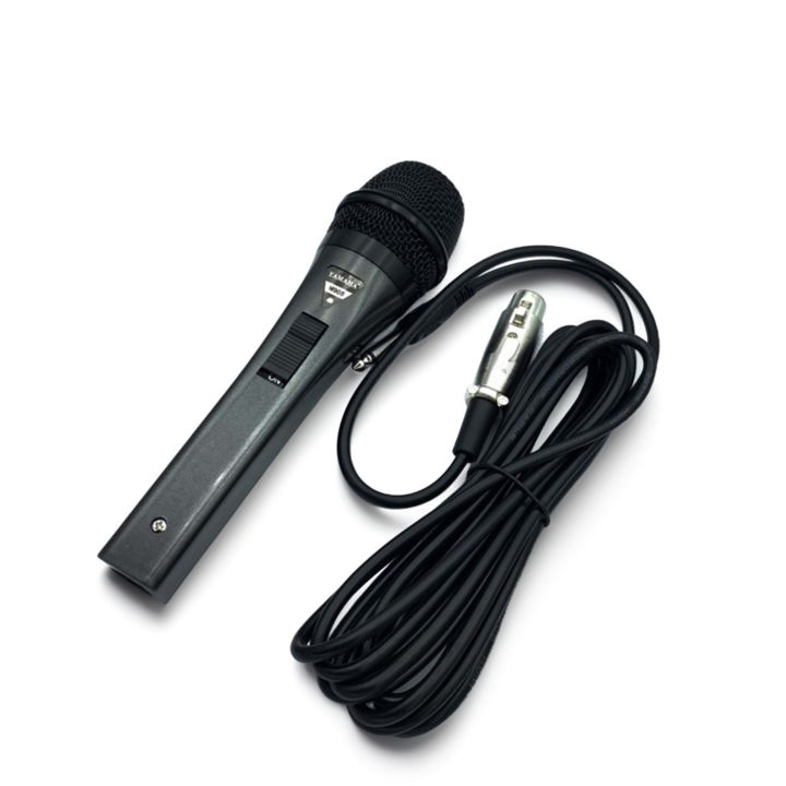 Yamaha Wired Dynamic Karaoke Microphone - 3M XLR Cable, Metal Build for Stage, Speech & Party Use