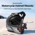TELESIN Motorcycle Helmet Mount Strap Flodable Front Chin Mount for GoPro 13 12 11 10 9 8 DJI Osmo Action Insta360 Accessories. 