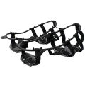 1 Pair M L Crampons Shoes Cover 24 Teeth Anti-Slip Ice Grips Gripper Shoes Boot Hiking Ice Climbing Shoe Spikes Climbing Chain.