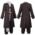 Captain Jack Sparrow Cosplay Costume Men Pirates Uniform Coat Caribbean Carnival Full Set JackSparrow Outfit. 