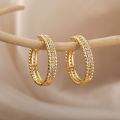Round Hoop Earrings For Women Gold Color Stainless Steel Earrings 2026 Trend New Wedding Band Couple Jewelry Freeshipping Items. 