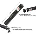 Green LASER LIGHT, Green Laser Pointer With Rechargeable Battery, Charger and Lock Key for teaching, astronomy, pets training, tour guide, classroom and business presentations, outdoor activities, travel. 