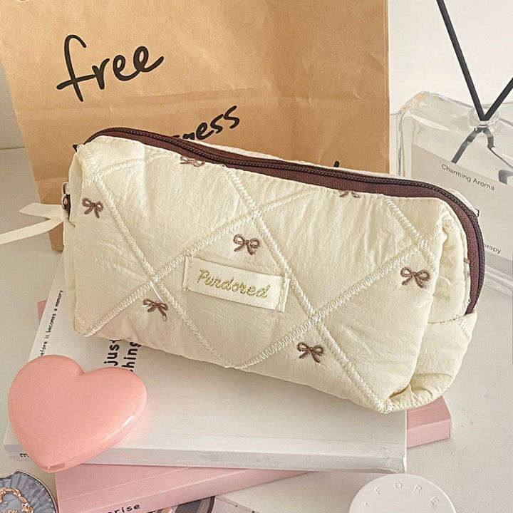 Fashion%20Brown%20Bow%20Cake%20Women%20Makeup%20Zipper%20Bag%20Large%20Capacity%20Tote%20Organizer%20Toiletry%20Cosmetic%20Pouch%20Ladies%20Make%20Up%20Handbag%20-%20Image%206