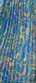 Western style fancy stitched blue printed skirt for women. 