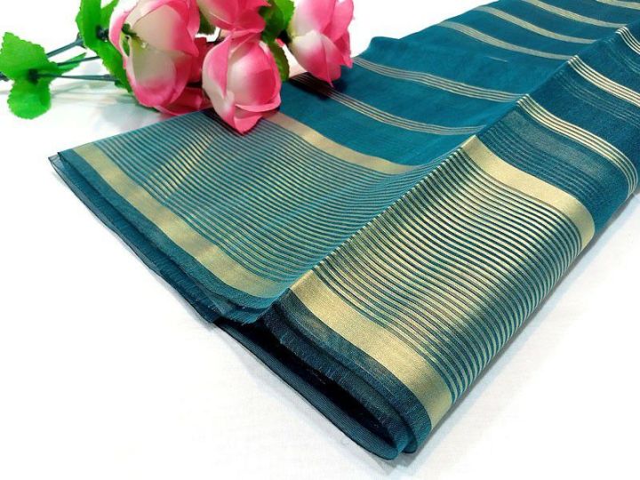 Beautiful Golden Lining Organza Dupatta for Girls in Zinc Color