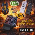 Ultimate 5-in-1 Mobile Gaming Combo - RGB Keyboard & Mouse for Free Fire/PUBG.
