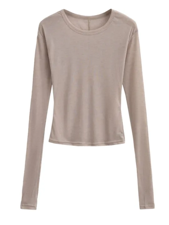 Women%20Crew%20Neck%20Fitted%20Long%20Sleeve%20Semi%20Sheer%20T-shirt%20-%20Image%207