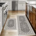 VIKAMA1/2PCS Bohemian Kitchen Floor Mats Anti-slip Washable Bathroom Bathroom Door Mats Hallway Aisle Floor Mats Home Decoration.