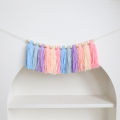 1pc Boho Colorful Rainbow Tassel Garland Handmade Wooden Bead Banner Home Festival Party Decoration Wall Hanging Banner. 
