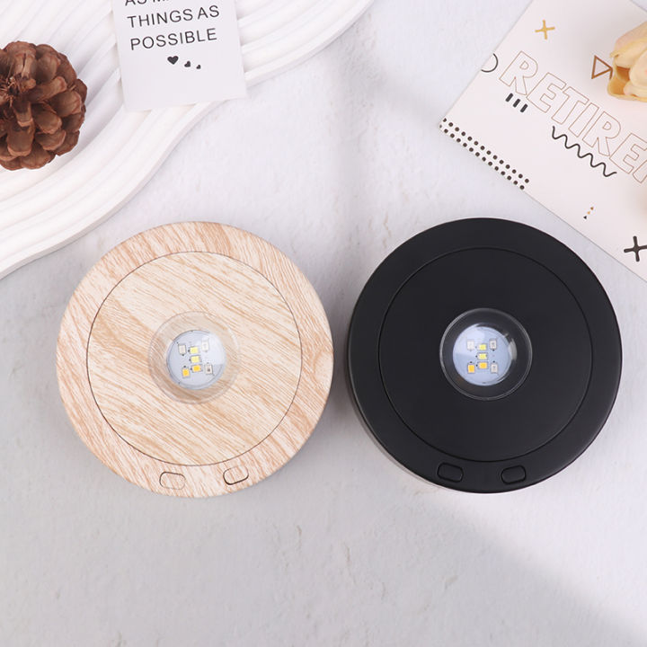 Rotating%20Display%20Stand%20For%20Crystals%20Glass%20Art%20Speed%20Adjustable%20Revolving%20Platform%204.5"%207%20Light%20Modes%20LED%20Rotating%20Display%20Stand%20-%20Image%203