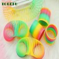 Rainbow Color Stretching Slinky Spring Toy For Toddlers and Kids - Multicolor. 