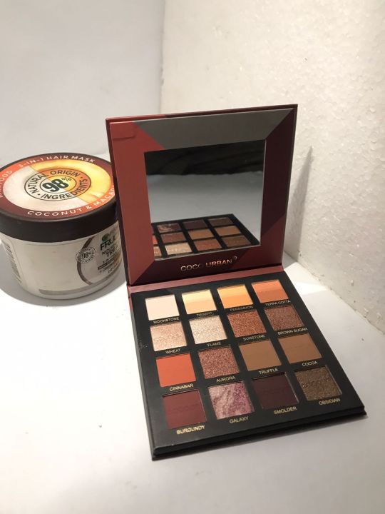COCO URBAN "Star Temptation" 16-Color Eyeshadow Palette - Matte Shimmer Pigmented Nude & Smoky Tones